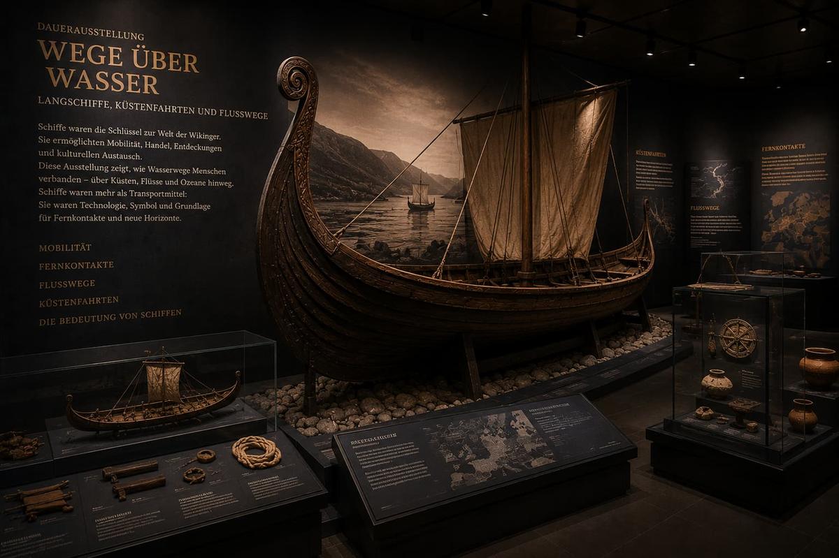 Wikinger Schiffe in der Wikinger Ausstellung des SAARVIK Museums Saarbrücken
